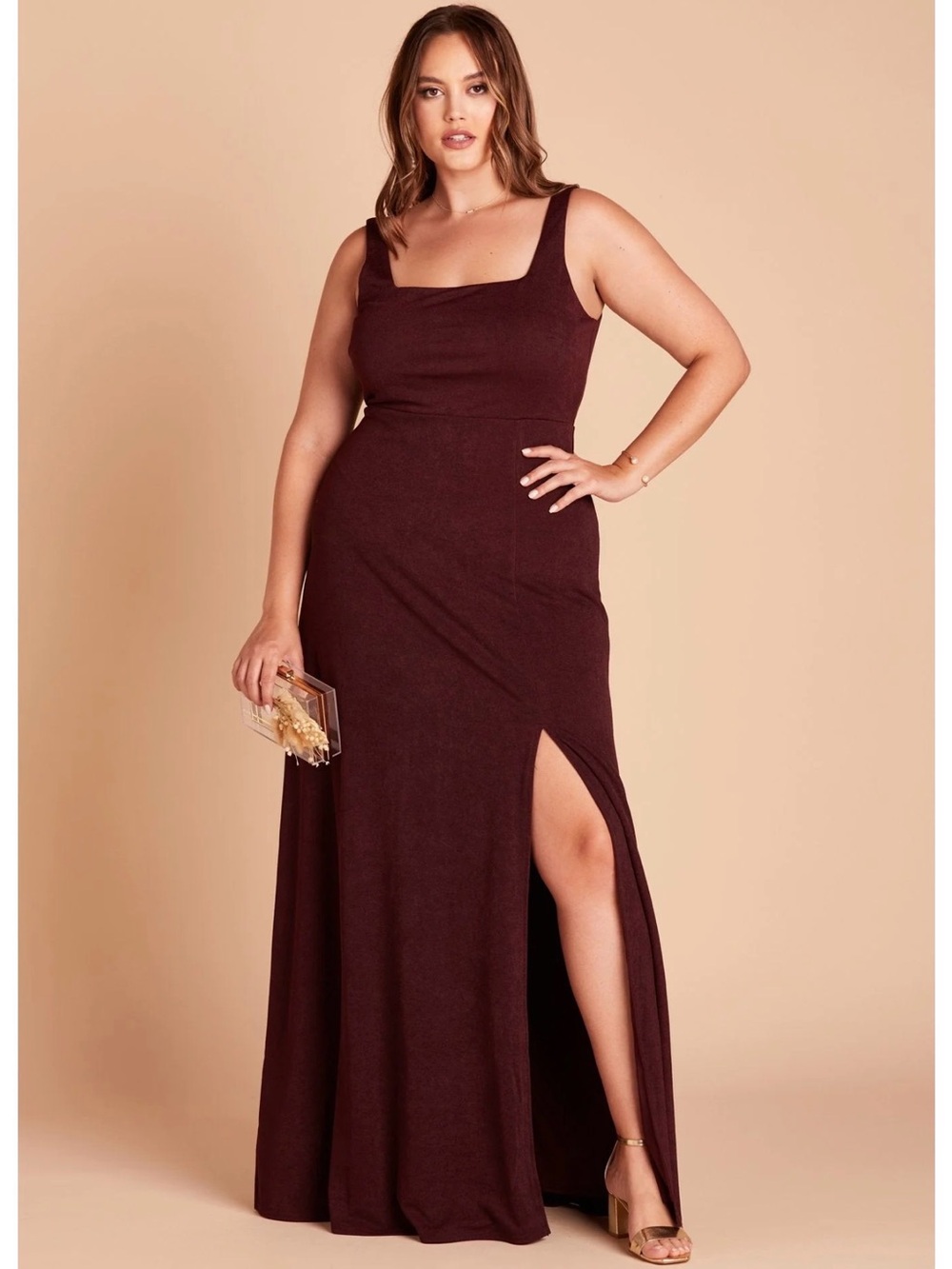 Birdy Grey ALEX CONVERTIBLE DRESS CREPE CABERNET CURVE 1X NEW NWT BRIDESMAID